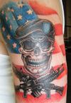 army skull flag tattoo